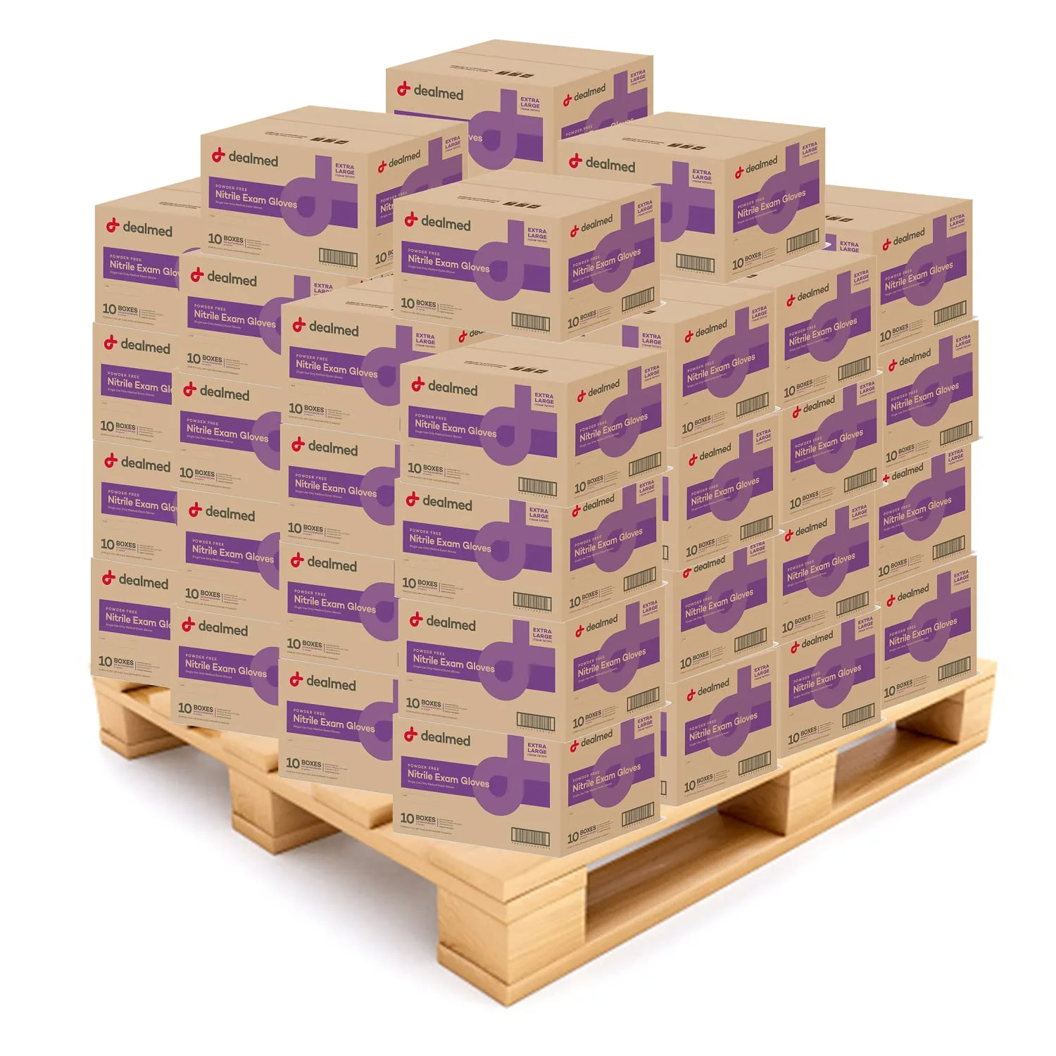 Dealmed X-Large Purple Nitrile Gloves (180 Count Per Box, 84 Cases) | Professional Healthcare Grade - main product image