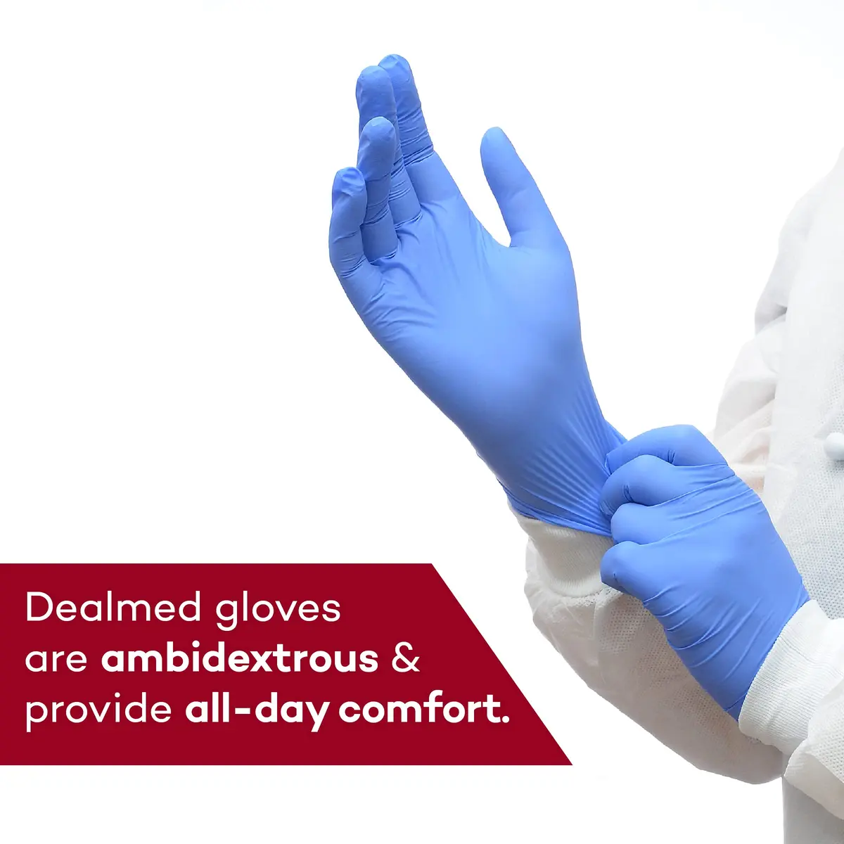 Dealmed Nitrile Exam Gloves X-Large Purple | Bulk Pack of 840 Boxes - view 5