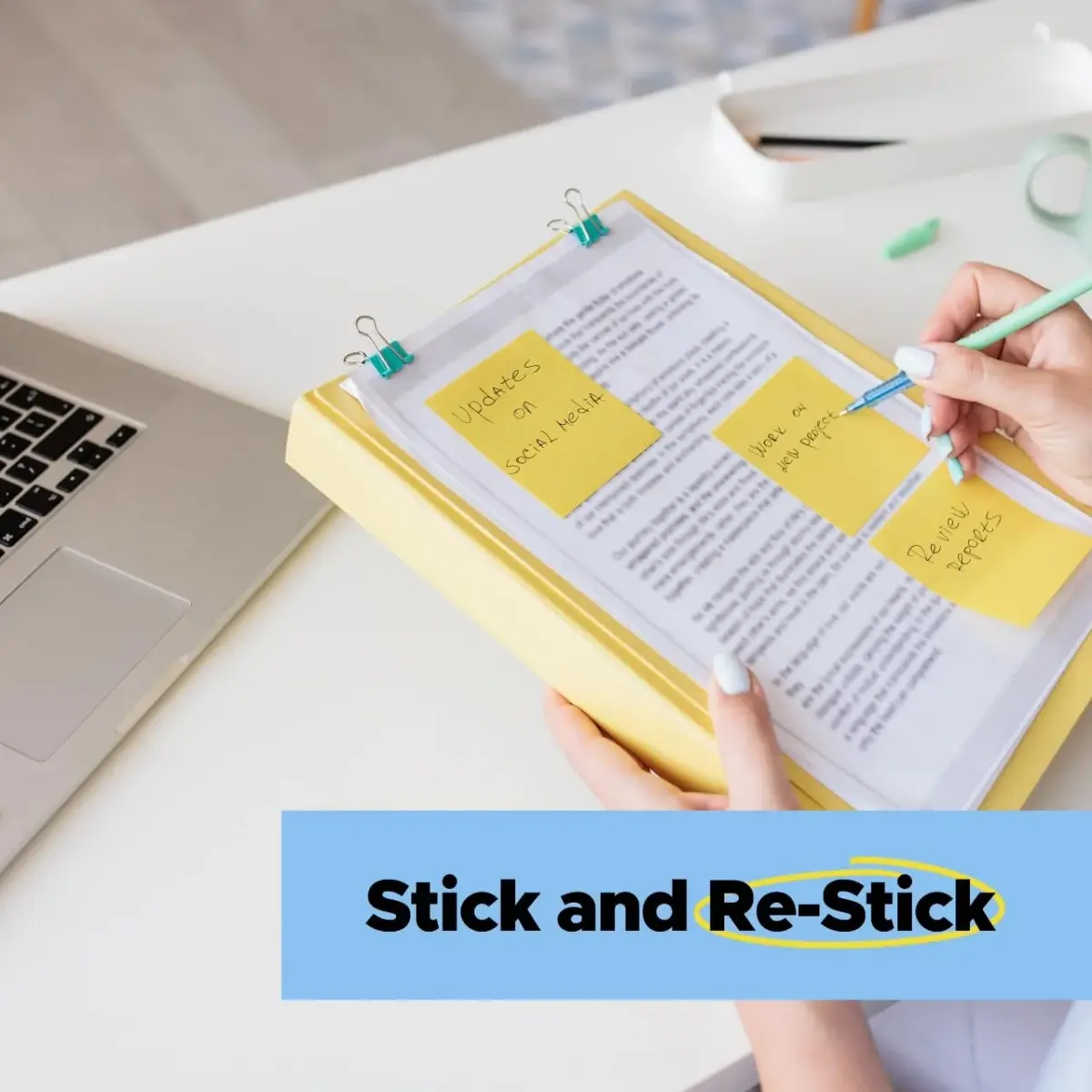 Post-it Super Sticky Notes Wanderlust Pastels Collection 3x3 in, 70 Sheets/Pad, 24 Pads | 2X Sticking Power, Recycled Paper - view 7