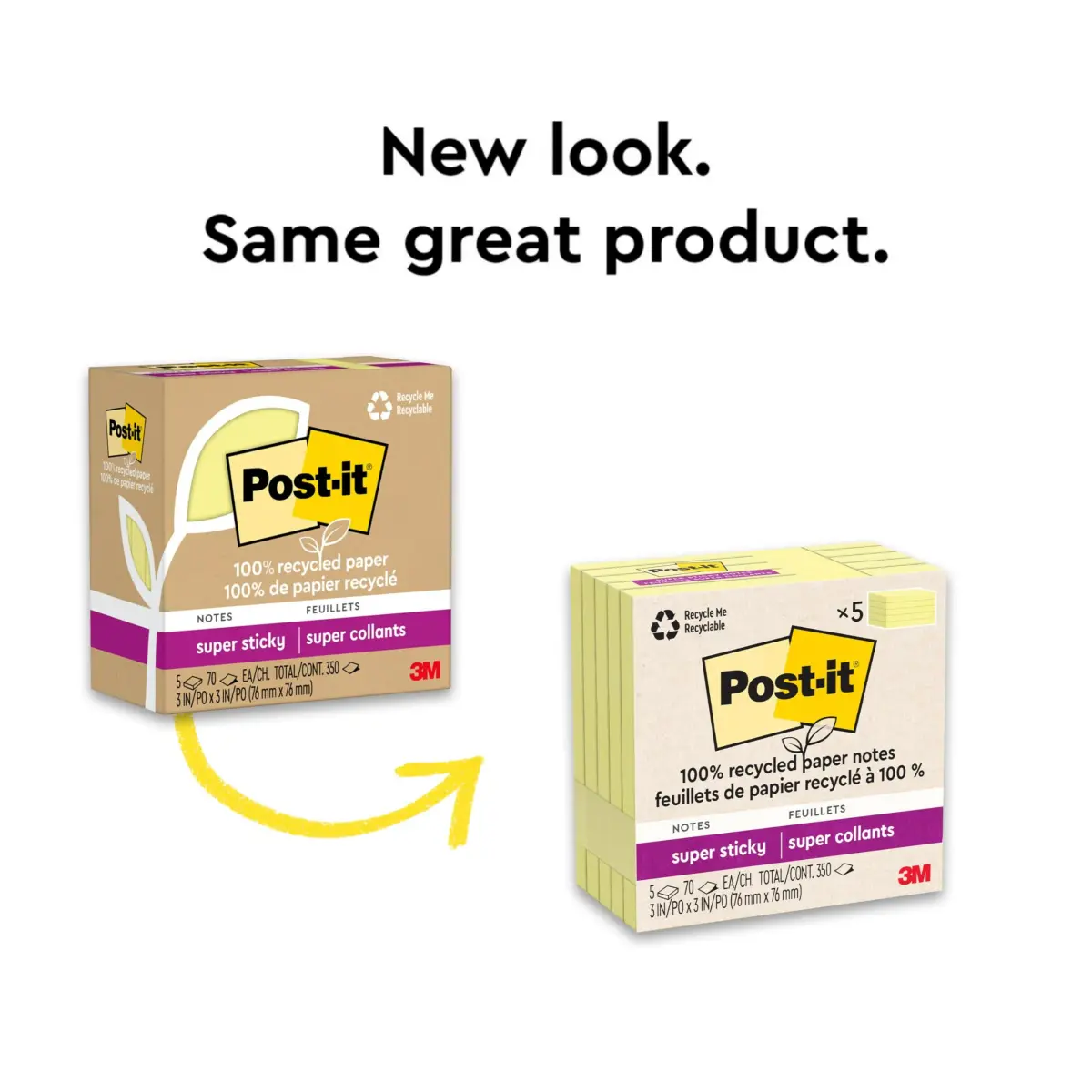 Post-it Super Sticky Notes Wanderlust Pastels Collection 3x3 in, 70 Sheets/Pad, 24 Pads | 2X Sticking Power, Recycled Paper - view 8