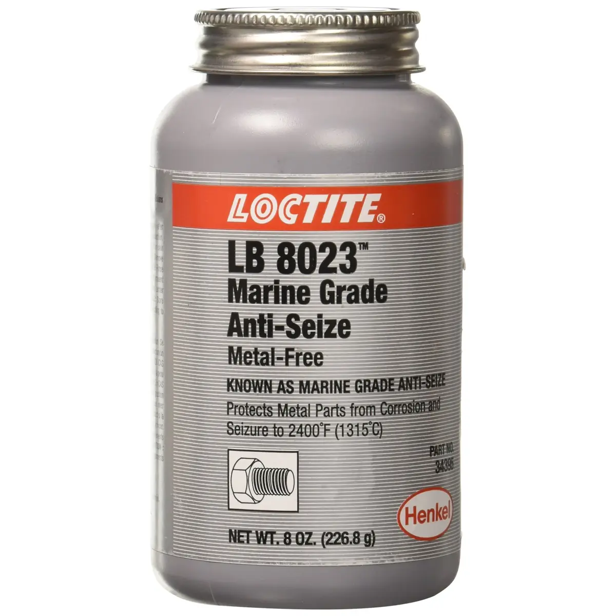 Loctite Paste Anti-Seize Lubricant 8 oz (237ml) Can | High-Temp Marine Grade for Steel Parts - main product image