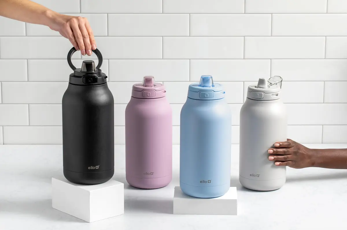 Ello Hydra 64oz Half Gallon Vacuum Insulated Stainless Steel Jug, Blue | Leakproof, Cold 40+ Hours, Easy Clean - view 2