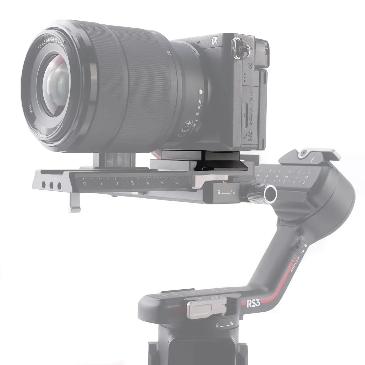 FocusFoto Upper Quick Release Baseplate QR Plate for DJI Ronin RS2/RSC2/RS3/RS4 Pro Gimbal Stabilizer, Arca-Swiss Standard (49x38x12mm) - view 7