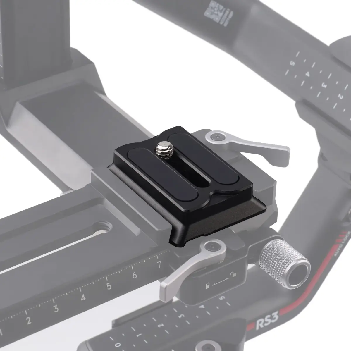 FocusFoto Upper Quick Release Baseplate QR Plate for DJI Ronin RS2/RSC2/RS3/RS4 Pro Gimbal Stabilizer, Arca-Swiss Standard (49x38x12mm) - view 4