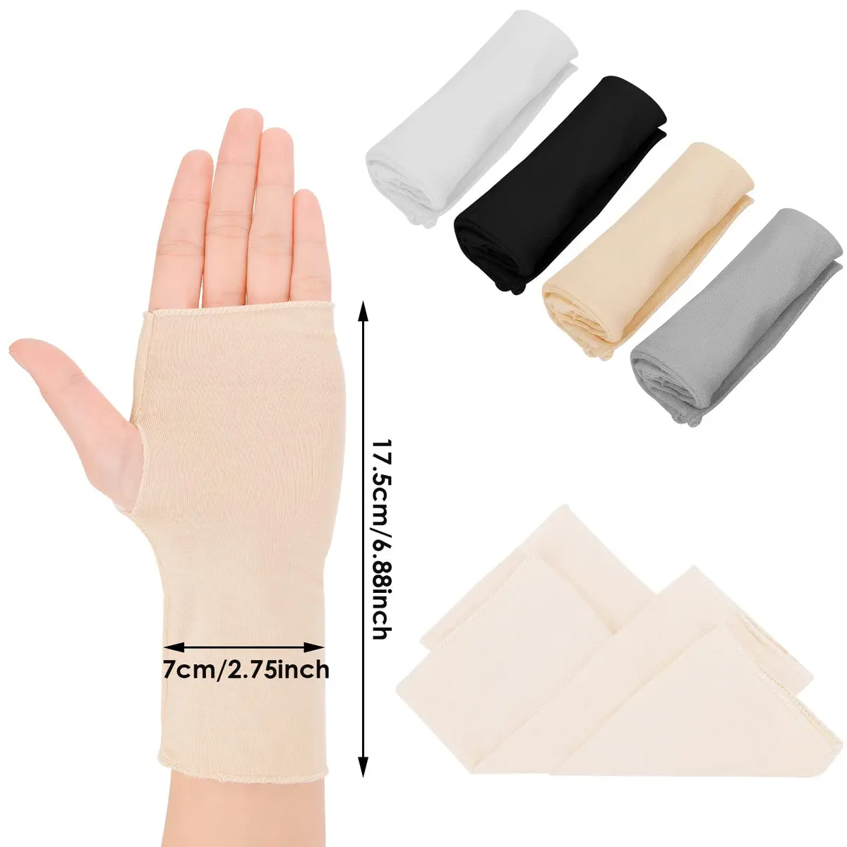 Yolev Women's UV Sun Protection Fingerless Gloves 17.5cm | Breathable Modal Cotton for Summer Outdoor Activities - view 2