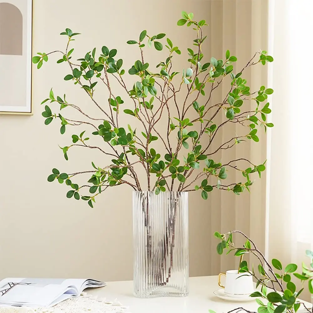 SzJias Green Artificial Plant Stems for Vase - 109.98 cm (43.3 inches) Tall - Set of 3 | Realistic Faux Silk Greenery Branches - view 2