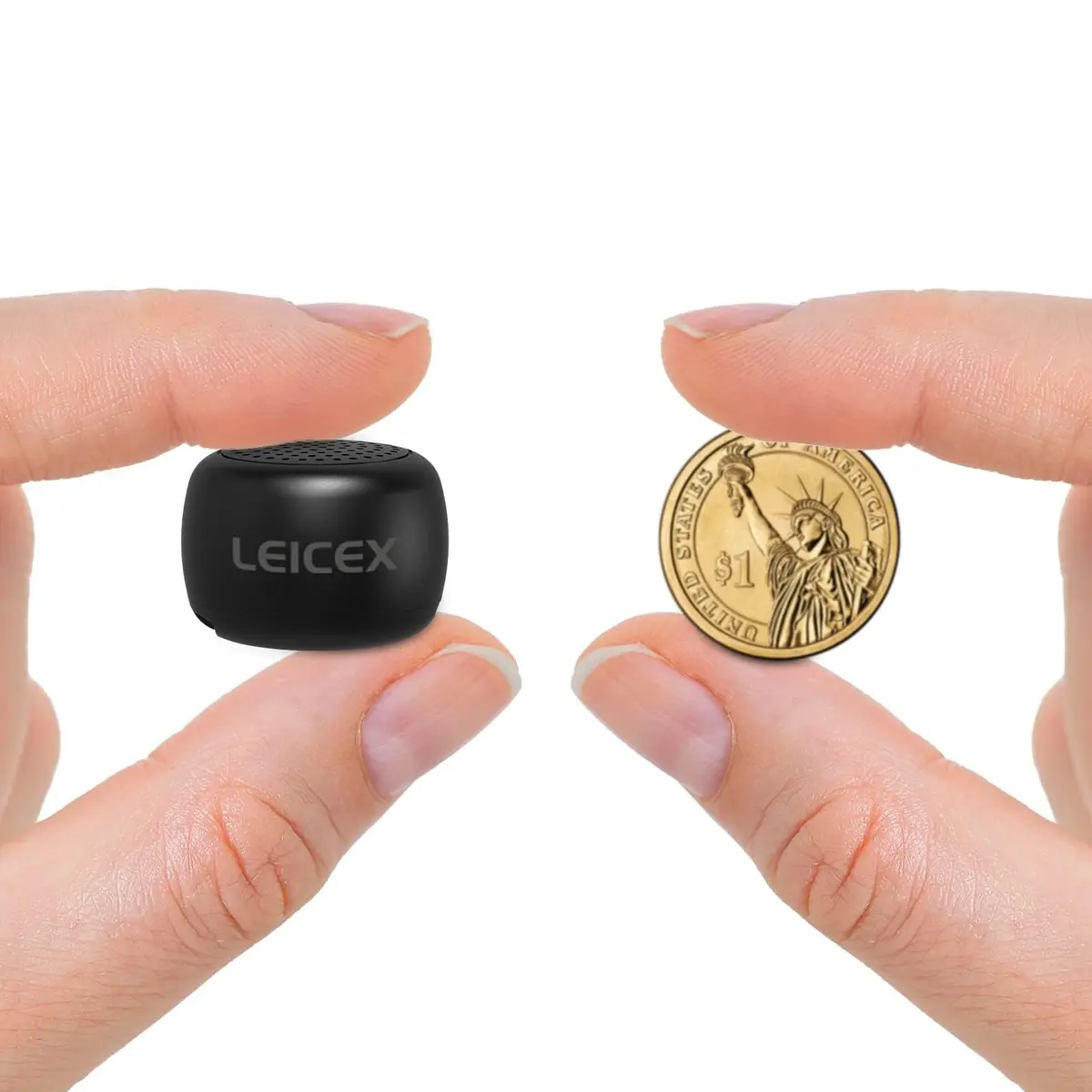 LEICEX Mini Bluetooth Speaker, Tiny Portable Bluetooth 5.0 Speaker with Lanyard | 21g (0.74 oz) - main product image