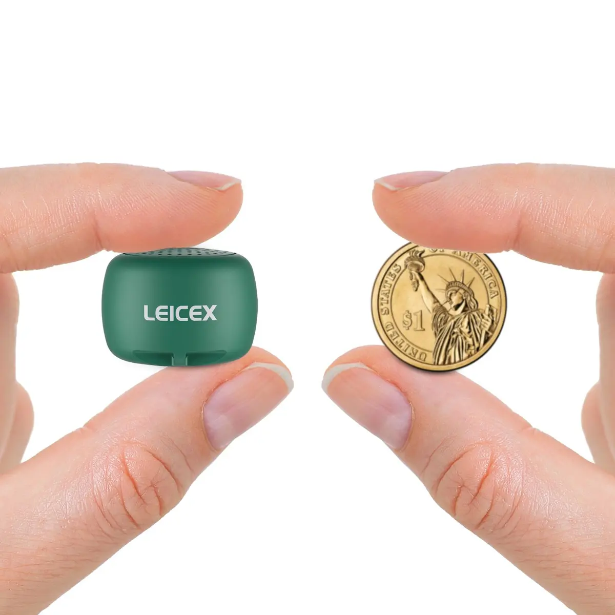 LEICEX Mini Pillow Bluetooth Speaker Green | Ultra-Portable Wireless Sound - main product image