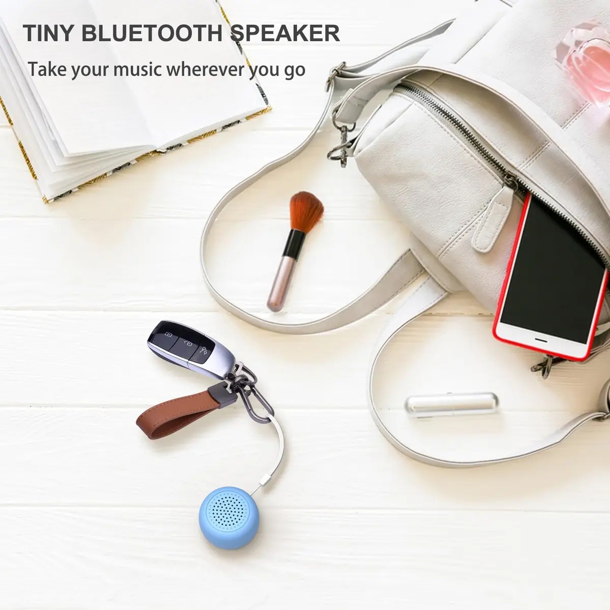 LEICEX Tiny Travel Bluetooth Speaker | Ultra-Portable Mini Speaker with Lanyard & USB-C, 4-Hour Playtime - view 5