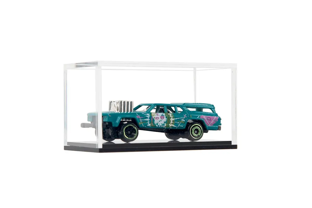 Qinry Clear Acrylic Hot Wheels Display Case 2 Pack | UV Protect Storage for 1/64 Scale Toy Cars - view 5