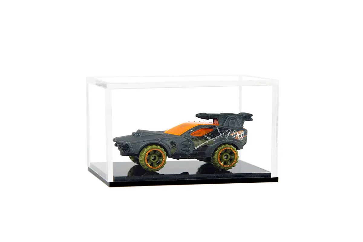 Qinry Clear Acrylic Hot Wheels Display Case 2 Pack | UV Protect Storage for 1/64 Scale Toy Cars - view 3