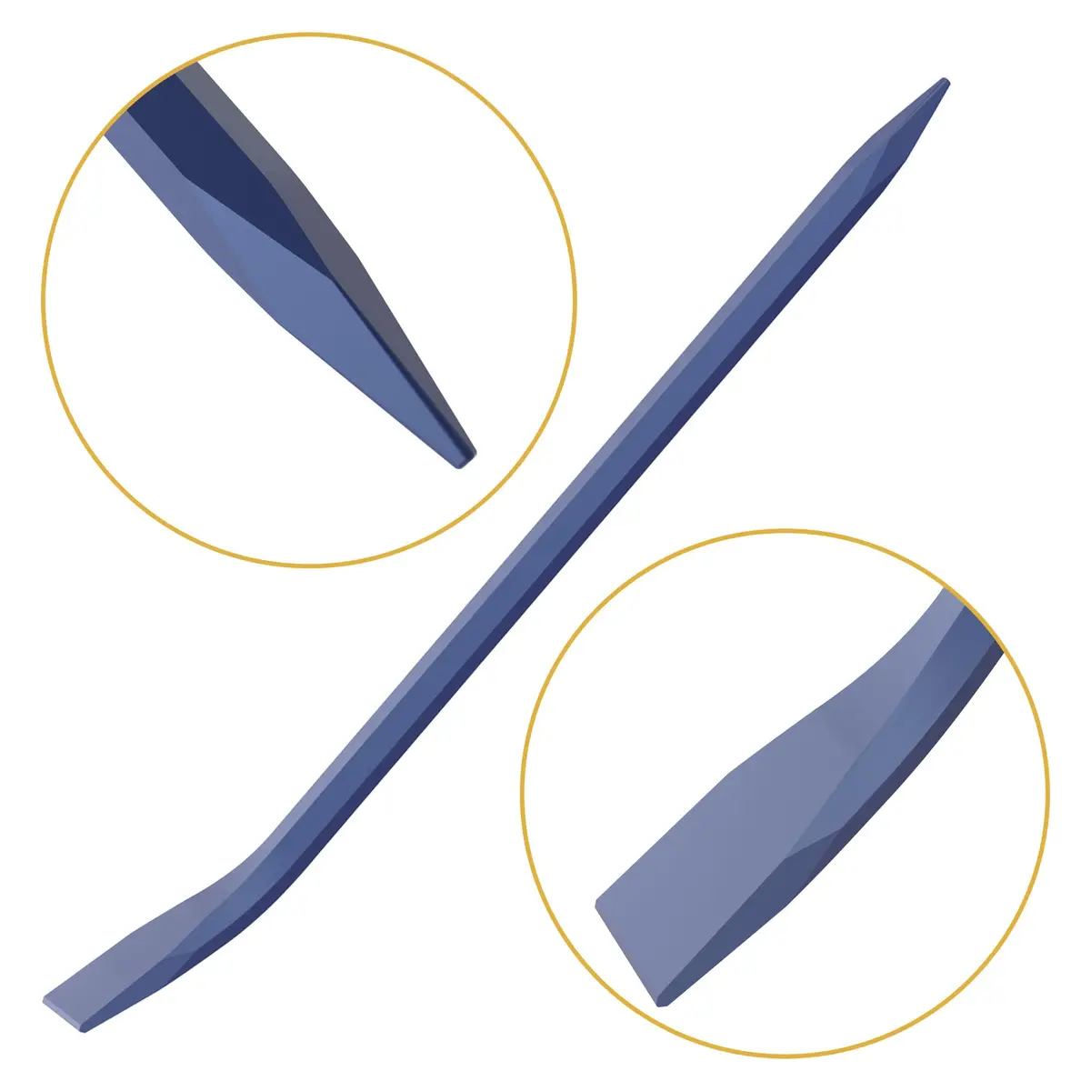 FOCMKEAS Hexagonal Connecting Bar Sleever Line-Up Bar 20" (500mm) Steel Crowbar for Prying and Aligning with Chisel End, Mn Steel - view 3