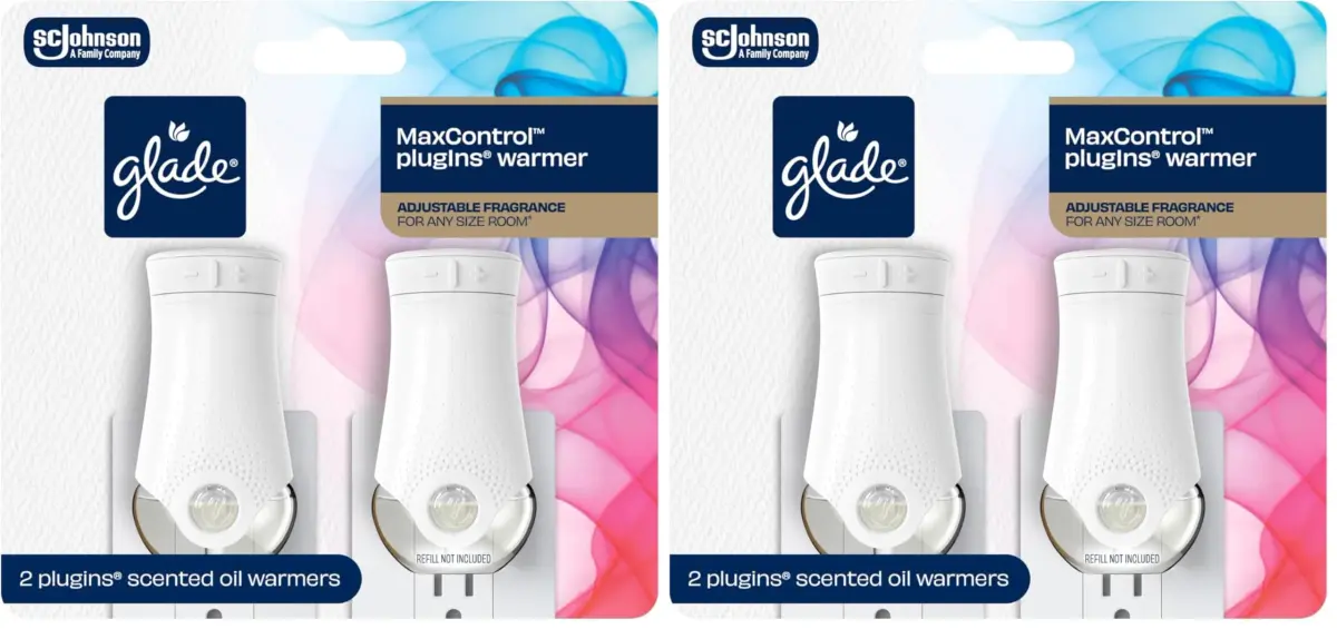 Glade PlugIns Air Freshener Warmer White (2 Count, Pack of 2) | Fragrance Infused with Essential Oils - main product image