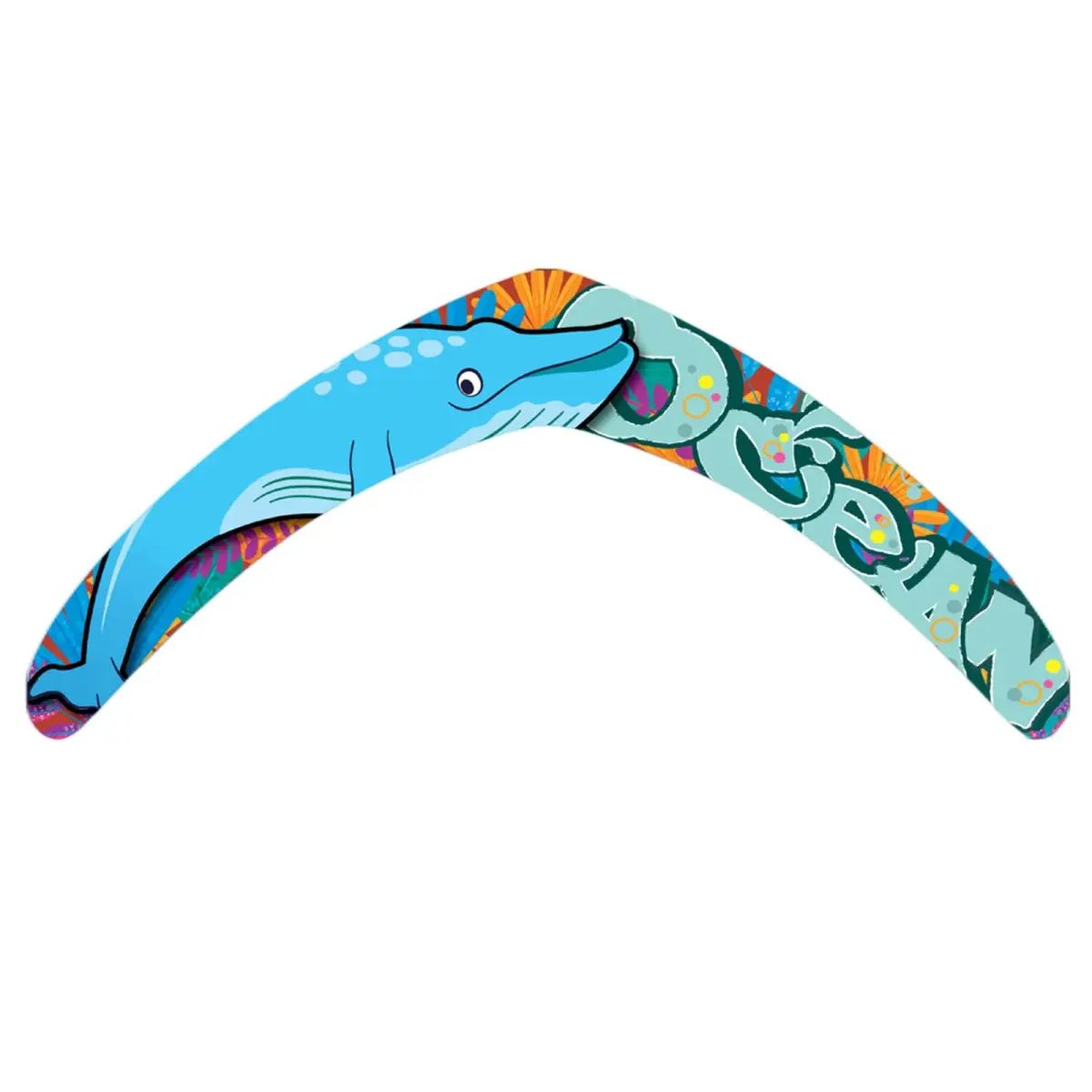 Inborntrait V-Shaped Boomerang for Kids and Adults | Blue-Dolphin Pattern, Foam Material - view 2