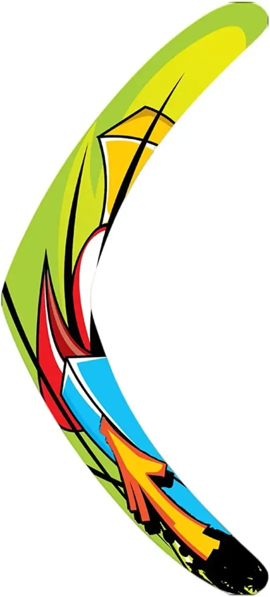 Inborntrait V-Shaped Boomerang for Kids & Adults, Soft Foam Returning Boomerang | Green-Arrow Style for Outdoor Fun - main product image