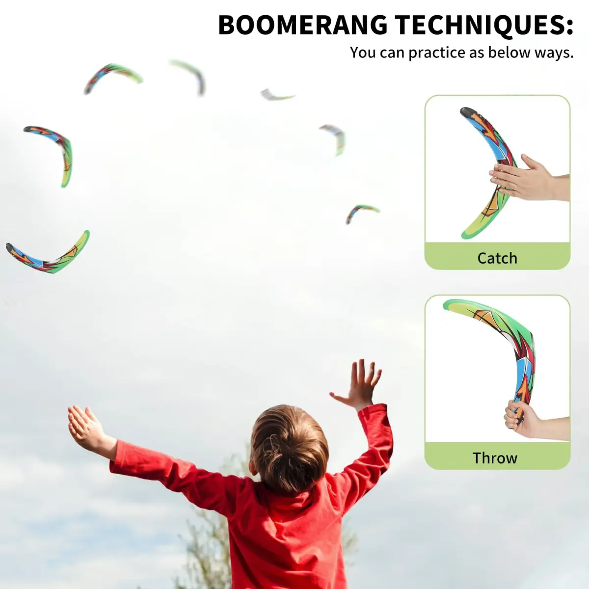 Inborntrait V-Shaped Boomerang for Kids & Adults, Soft Foam Returning Boomerang | Green-Arrow Style for Outdoor Fun - view 6