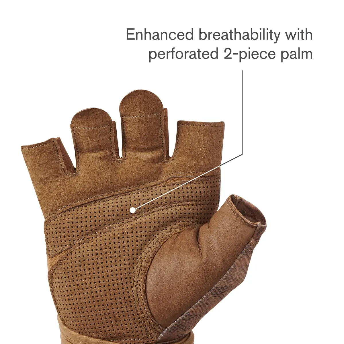 Harbinger Pro Wristwrap Gloves 2.0 Men's Tan Camo X-Large | Weightlifting Gloves with Wrist Support - view 6