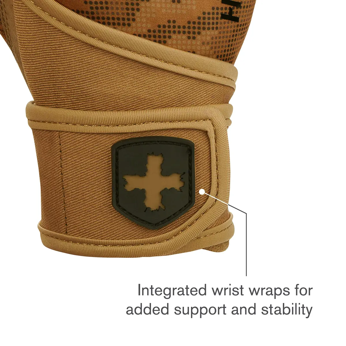 Harbinger Pro Wristwrap Gloves 2.0 Men's Tan Camo X-Large | Weightlifting Gloves with Wrist Support - view 4