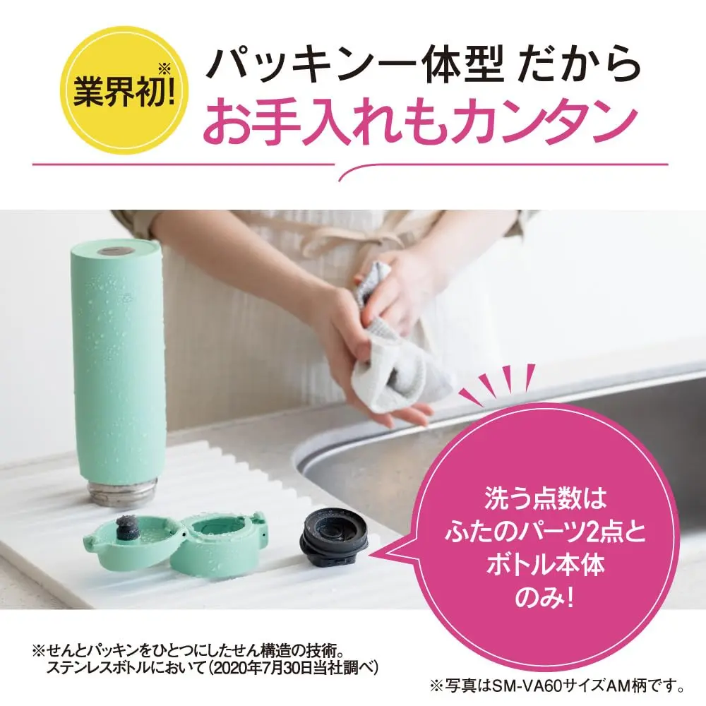 Zojirushi Water Bottle 950ml | Vacuum Insulated, Leak-Proof, One-Touch, Black - view 4