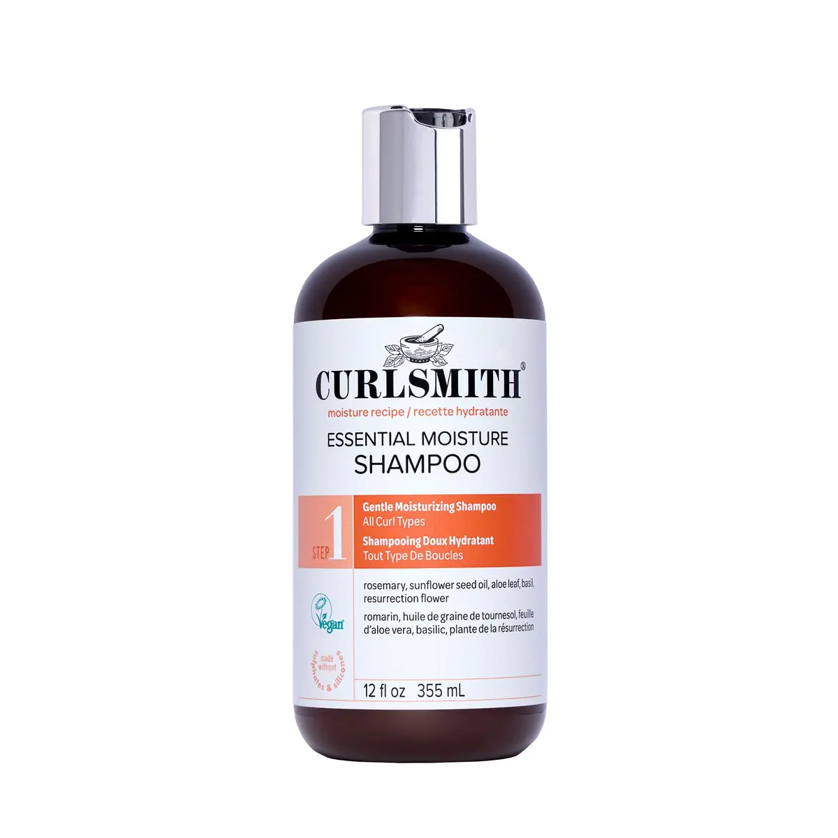 Curlsmith Essential Moisture Hydrating Shampoo for Curly Hair (12 oz) | Nourishes & Moisturizes, Vegan, Sulphate-Free - main product image