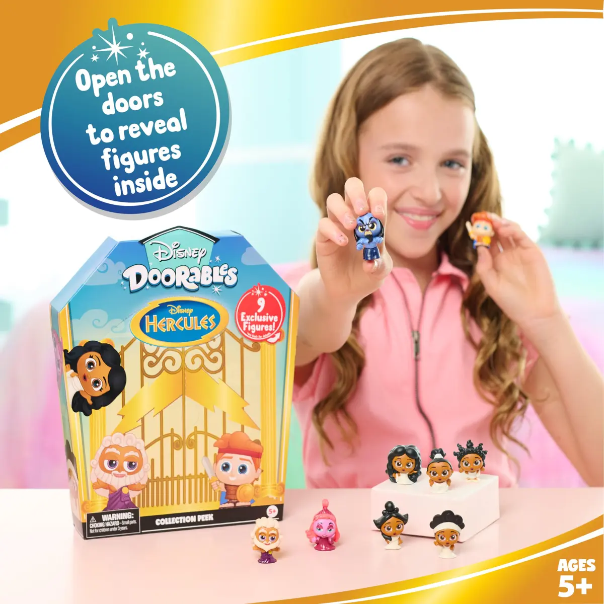 Disney Doorables Hercules Collector Pack, 9 Mini Figures | Mythic Disney Toy Set for Kids 5+ - view 3