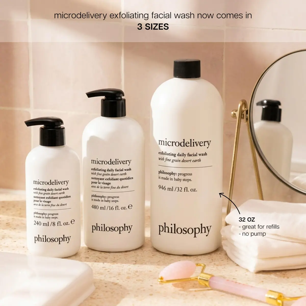 philosophy microdelivery Exfoliating Daily Facial Wash 237ml (8 Fl Oz) | Gentle Amino Acids & Desert Earth for Smooth Skin - view 6