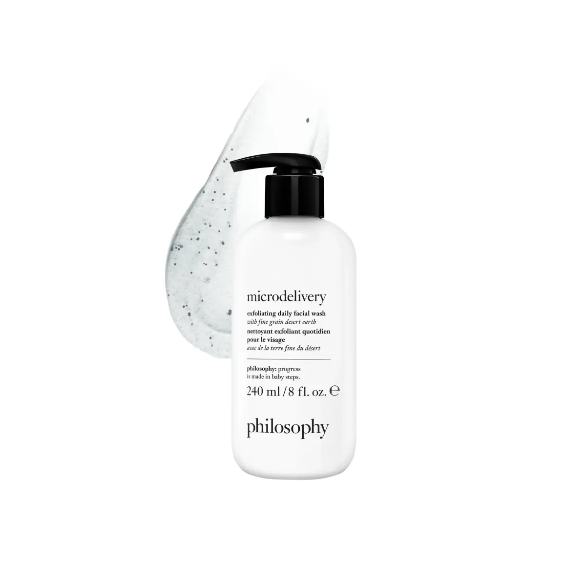 philosophy microdelivery Exfoliating Daily Facial Wash 237ml (8 Fl Oz) | Gentle Amino Acids & Desert Earth for Smooth Skin - main product image