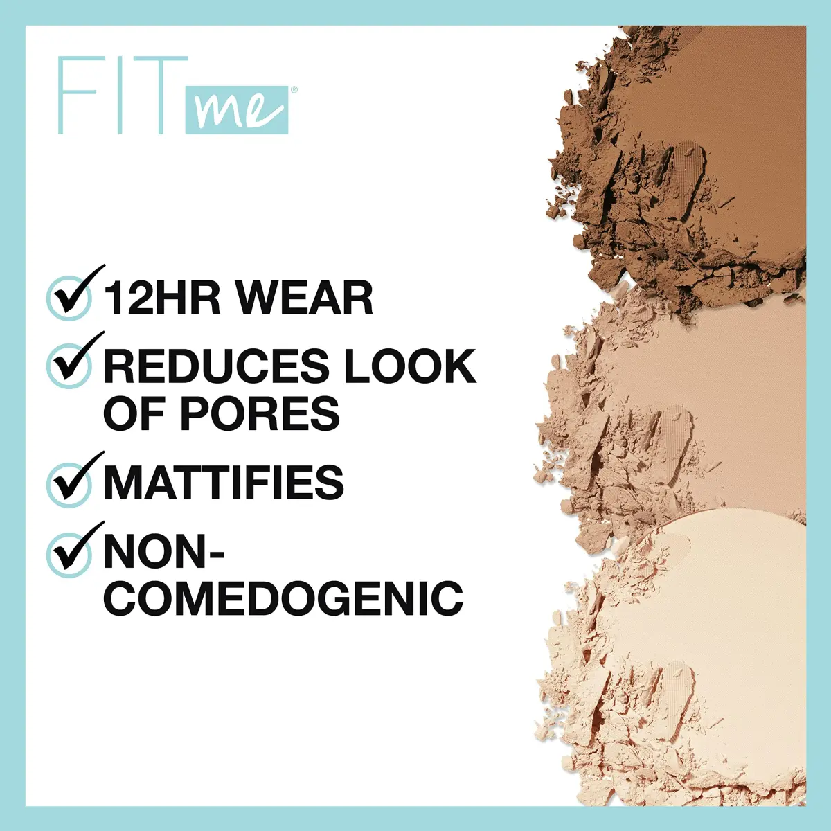 Maybelline Fit Me Matte + Poreless Pressed Powder, 375 Java (0.29 Oz) - Controls Shine for Oily Skin - view 4