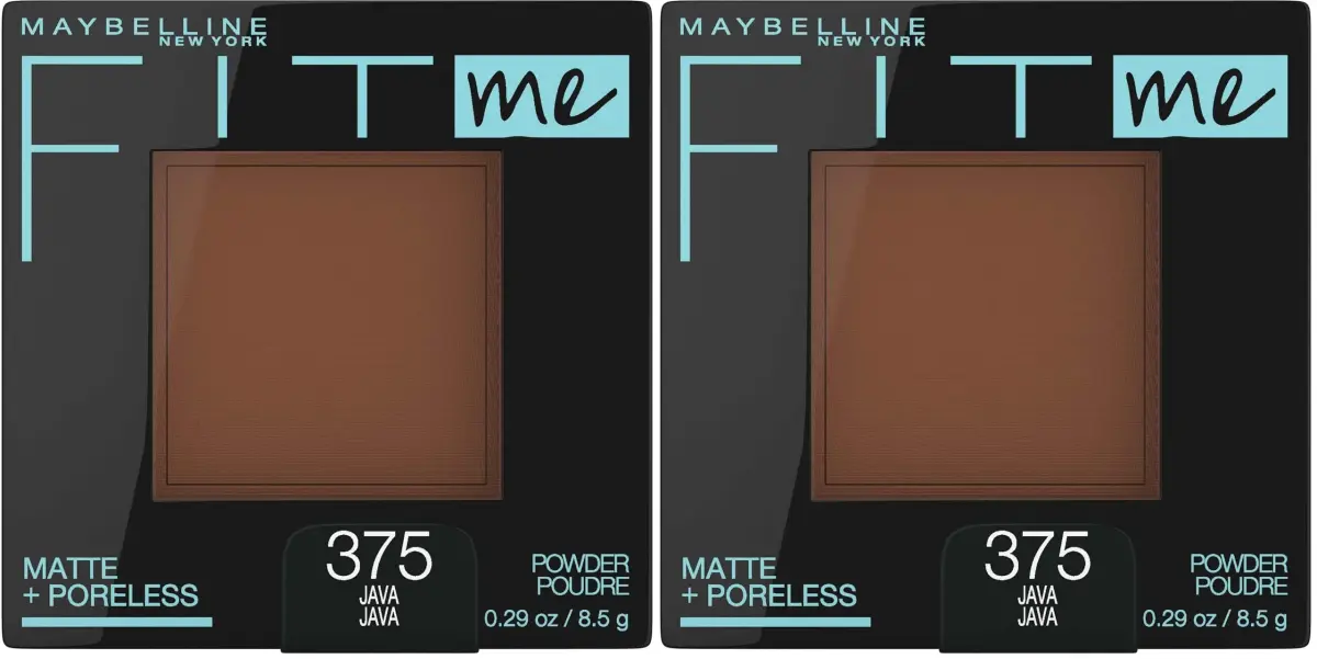 Maybelline Fit Me Matte + Poreless Pressed Powder, 375 Java (0.29 Oz) - Controls Shine for Oily Skin - main product image