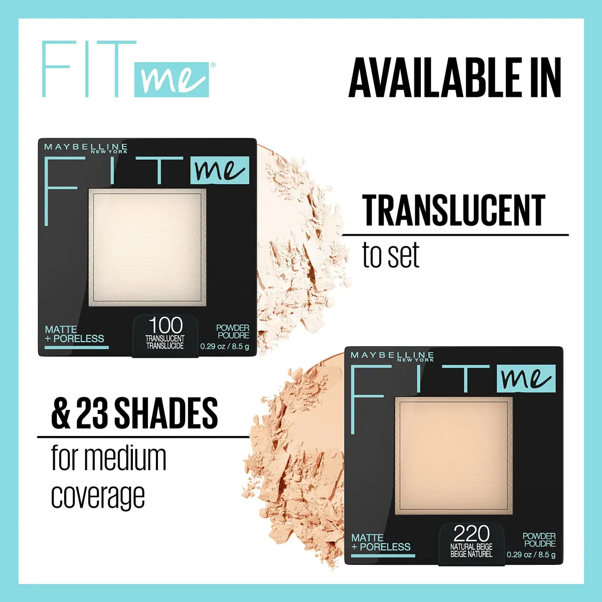 Maybelline Fit Me Matte + Poreless Pressed Face Powder Makeup Golden Caramel 18g (0.63 Oz Pack of 2) | Shine Control for Normal to Oily Skin - view 5