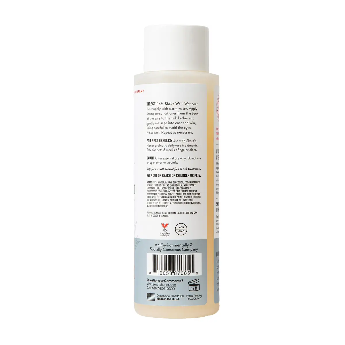 SKOUT'S HONOR Probiotic Itch Relief Shampoo for Dogs, 473 ml (16 oz) | Supports Healthy Skin & Fur - view 2