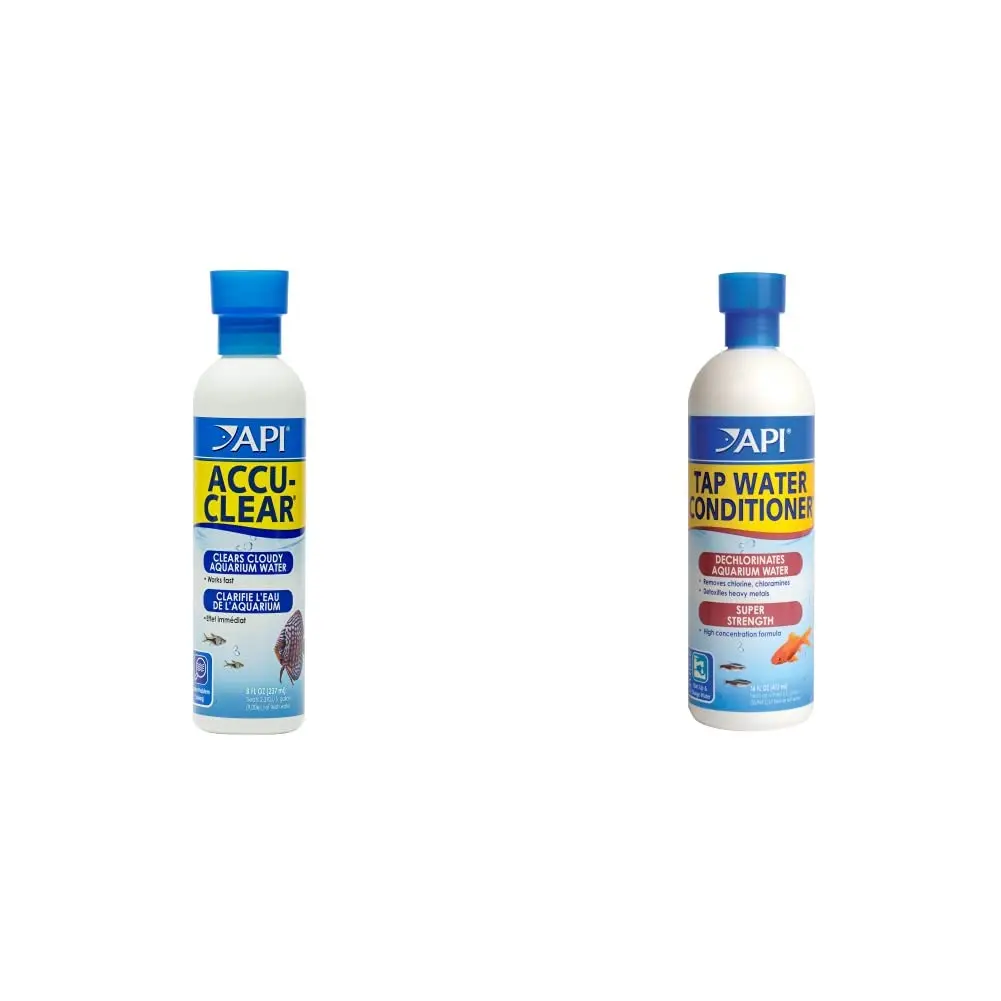 API Accu-Clear Freshwater Aquarium Water Clarifier & Tap Water Conditioner 8oz + 16oz | Clears Cloudy Water & Makes Tap Water Safe for Fish - main product image