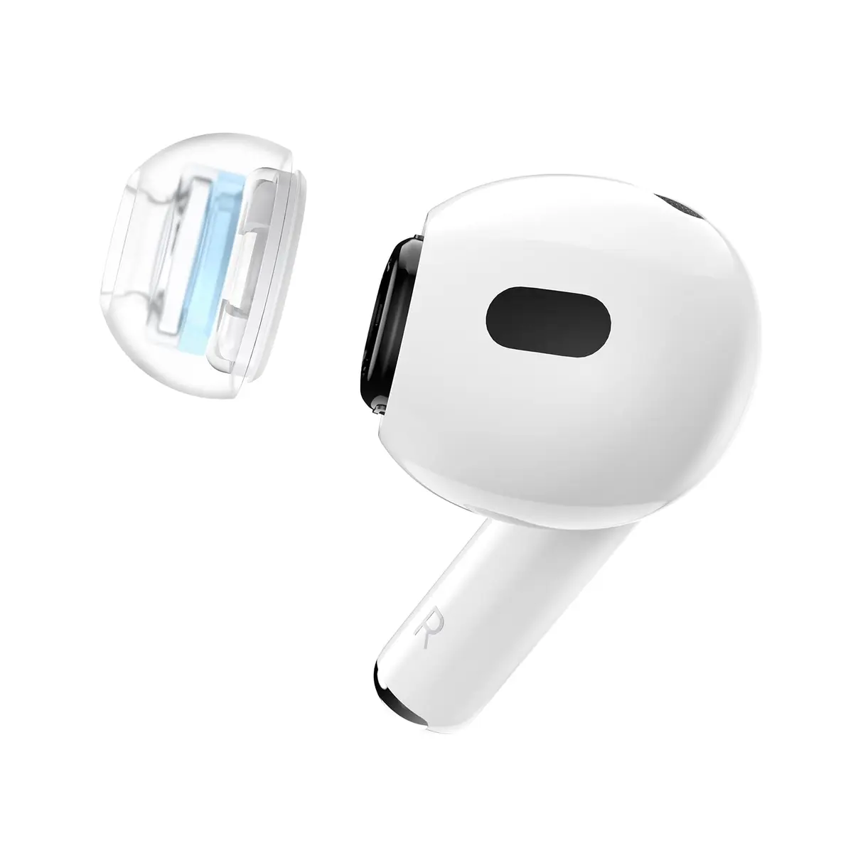 SpinFit SuperFine for AirPods Pro Gen 1 & 2 - M - Medical Grade Silicone Patented Replacement Ear Tips and Adapters for Supreme Comfort (one Pair)(Ear Tips Installed) - main product image
