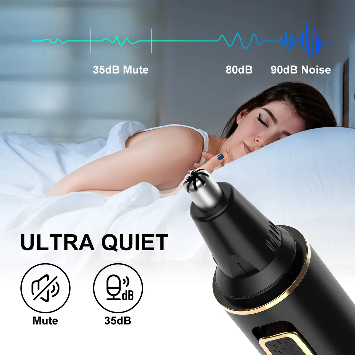 XOOMRSCP Nose & Ear Hair Trimmer 1 Count | Rechargeable, Painless, Waterproof - view 5