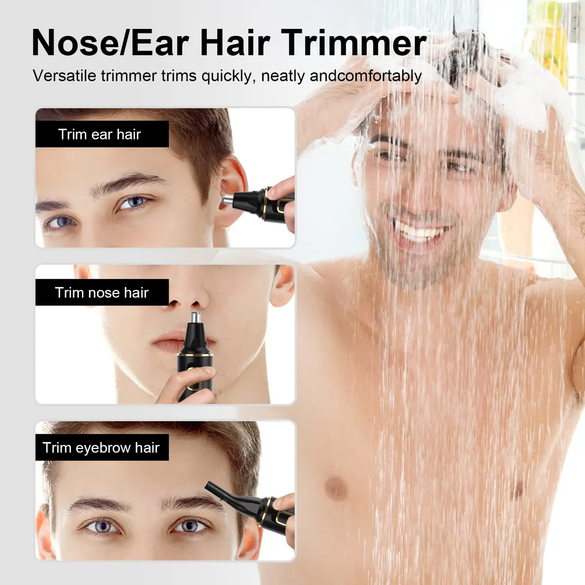 XOOMRSCP Nose & Ear Hair Trimmer 1 Count | Rechargeable, Painless, Waterproof - view 2