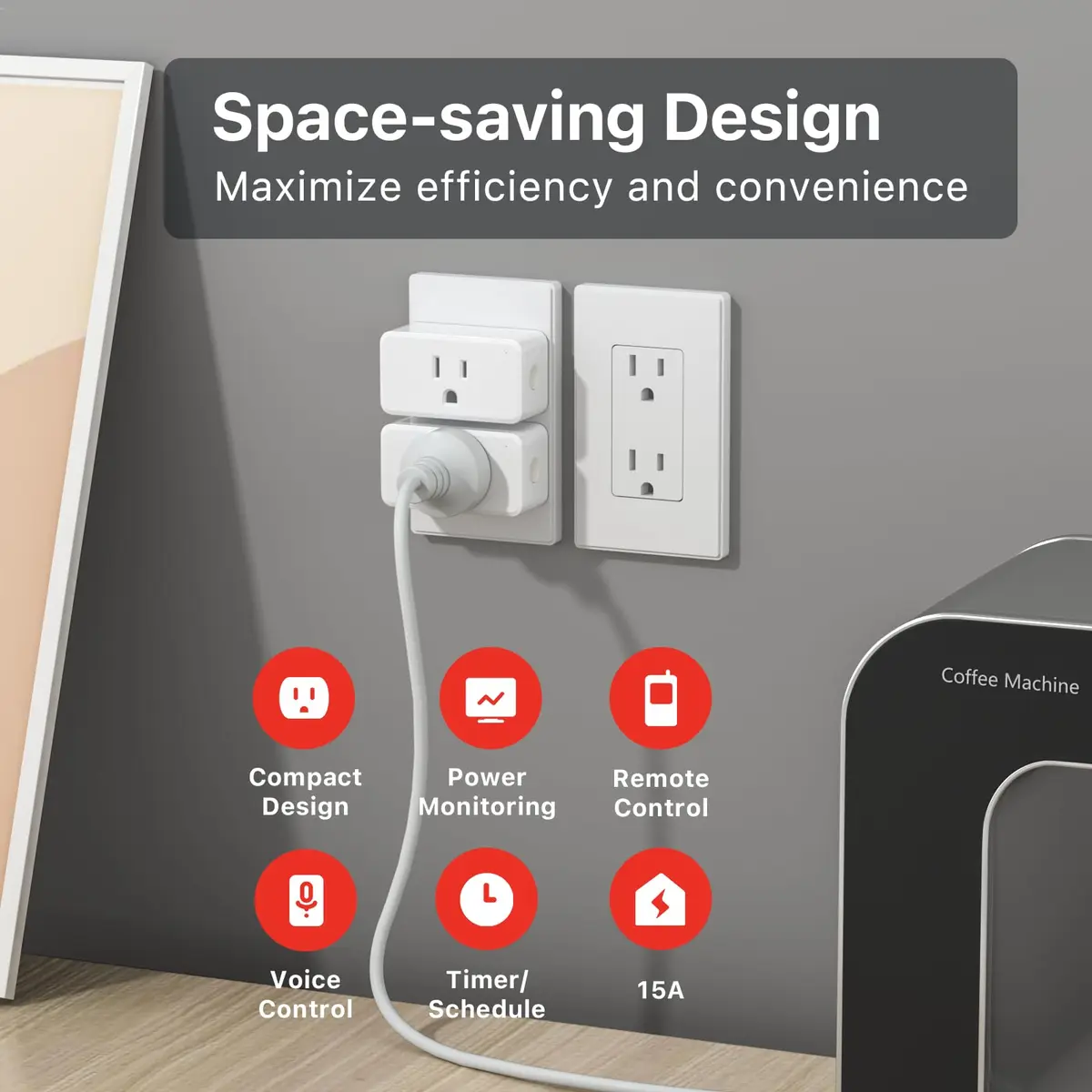 THIRDREALITY ZigBee Smart Plug 4 Pack, 15A Outlet, 120V (US-Spec) | Real-Time Energy Monitoring & Zigbee Repeater - view 2