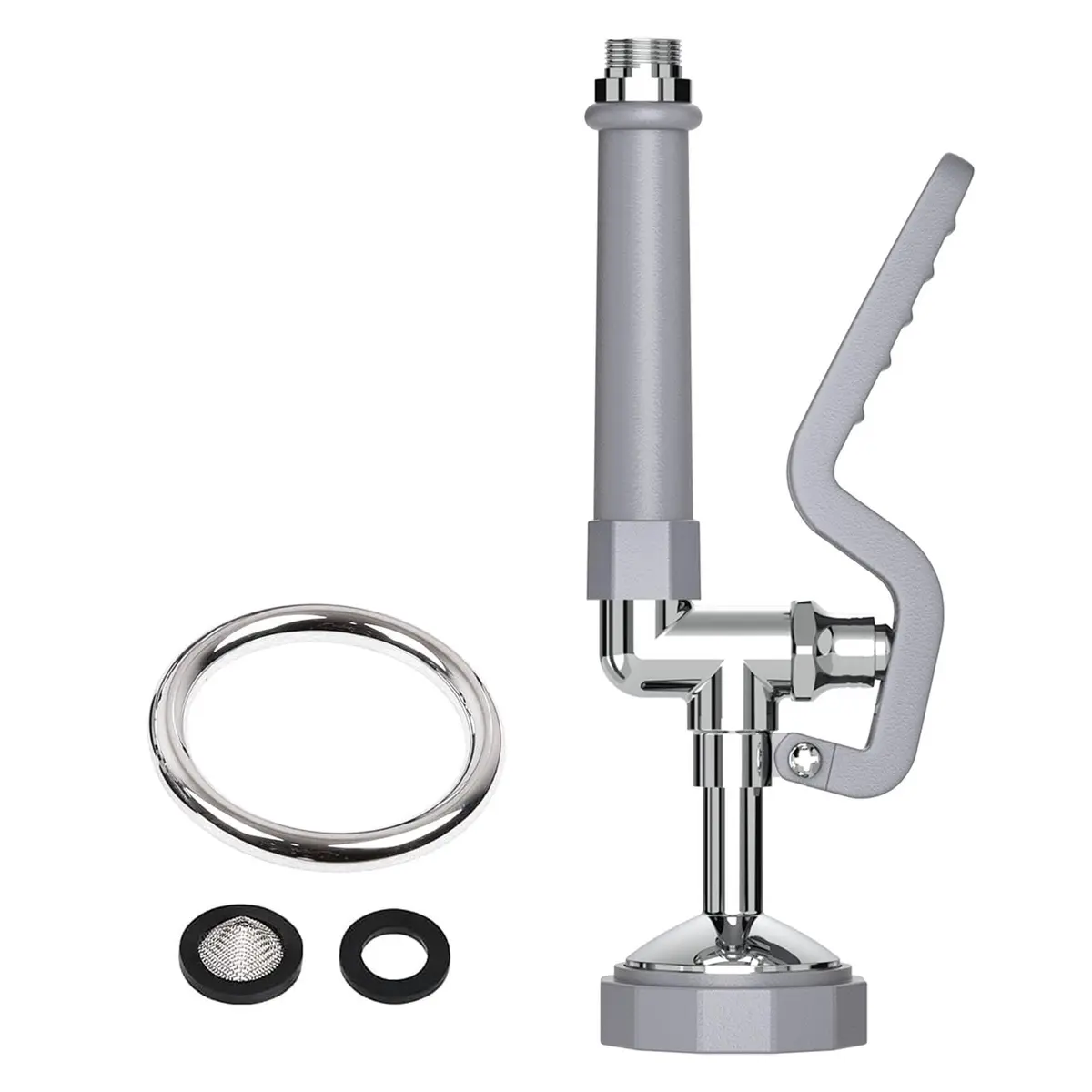 JZBRAIN Commercial Sink Sprayer,Pre Rinse Spray Valve, Grey | High Pressure Kitchen Faucet Replacement - main product image