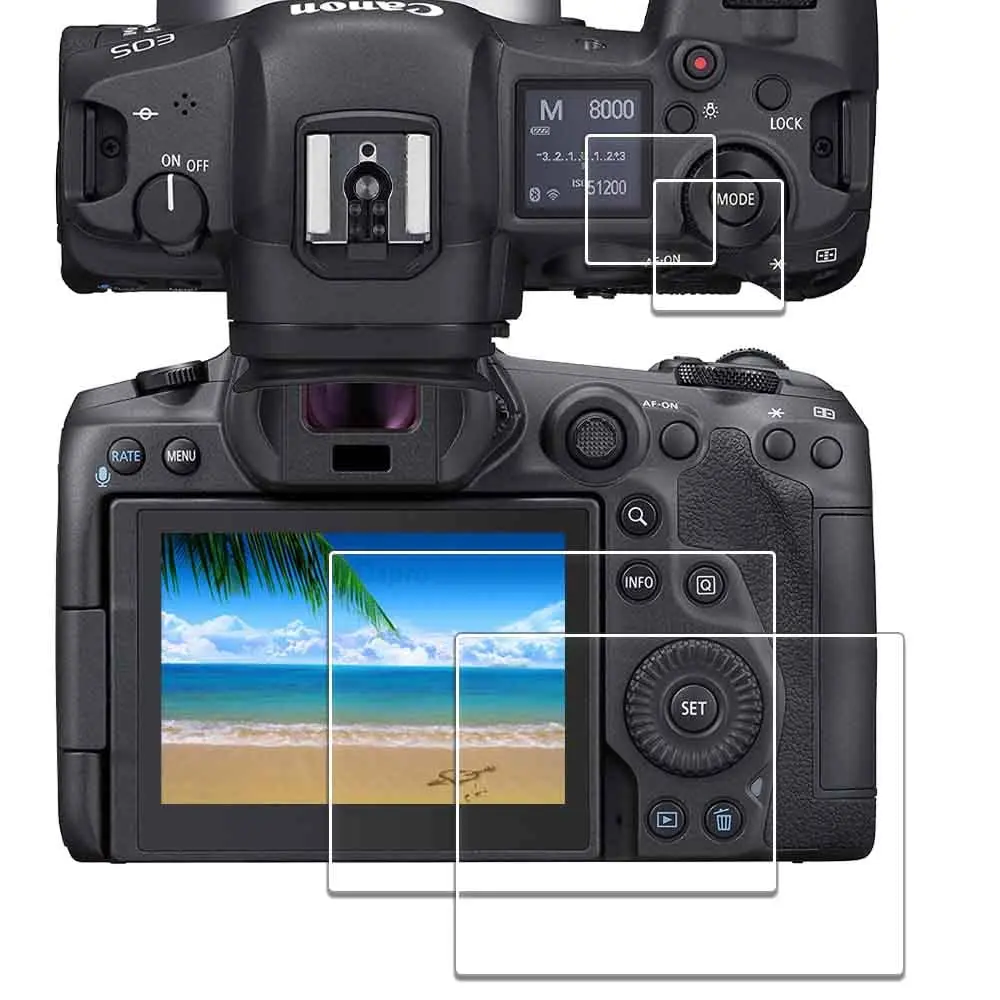 iDaPro Screen Protector for Canon EOS R5, 9H Tempered Glass | Scratch & Drop Resistant, Ultra Clear - main product image
