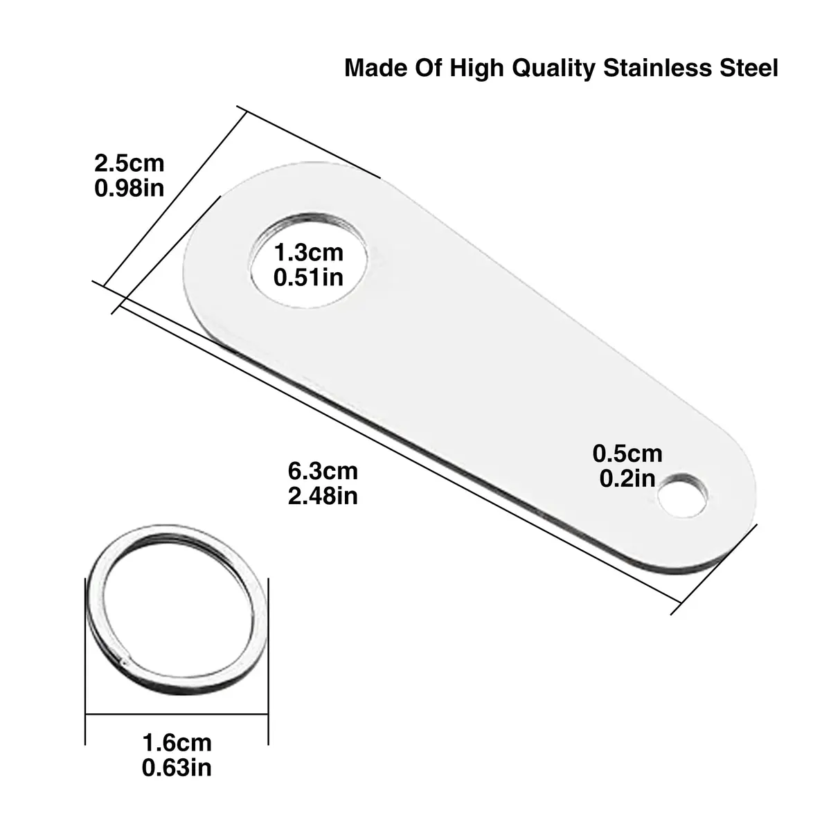Omoojee Motorcycle Bell Hanger & Split Ring | Silver, Fits Most Bells, Durable Stainless Steel - view 3