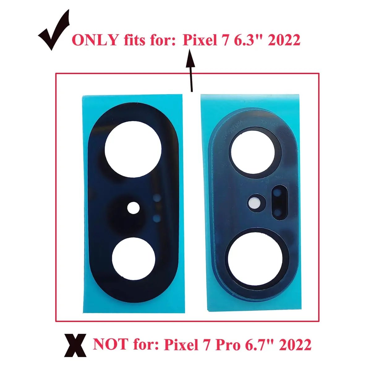 ubrokeifixit Camera Lens Cover for Google Pixel 7 6.3" | Replacement Part with Pre-Cut Tape - view 2