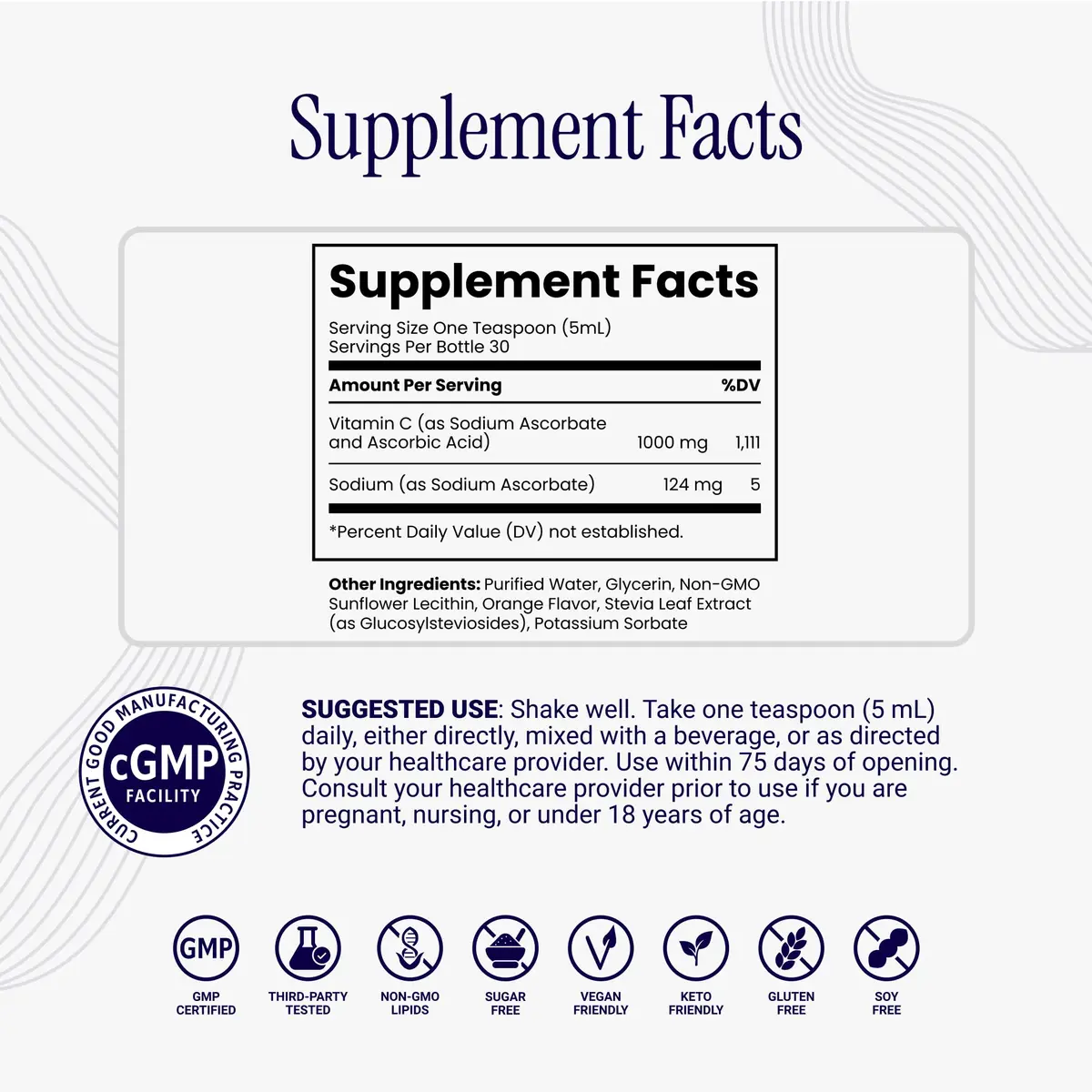 Rho Nutrition Liposomal Vitamin C Liquid Supplement | Supports Immunity & Collagen, 5 Fl Oz - view 3