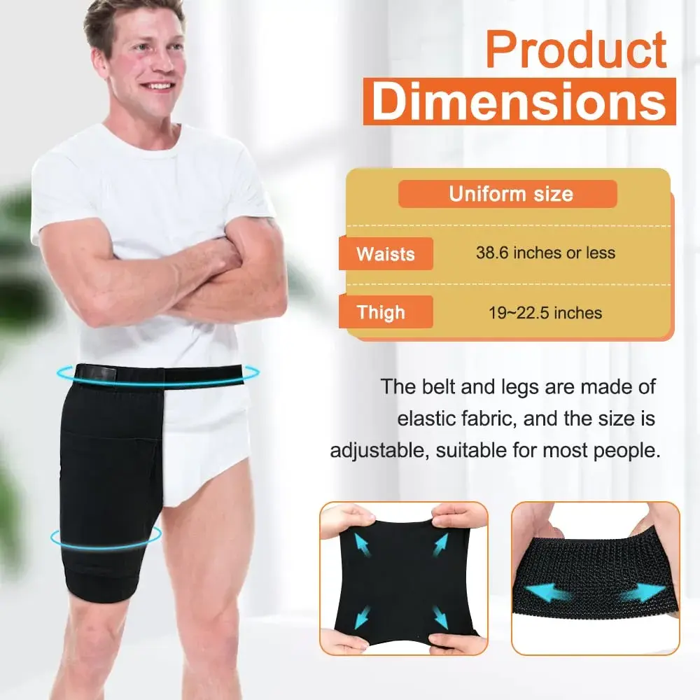 Mistuki Catheter Leg Bag Holder with Waist Belt & Thigh Pockets, Black, Uniform Size | Secure Urinary Drainage Fix - view 2