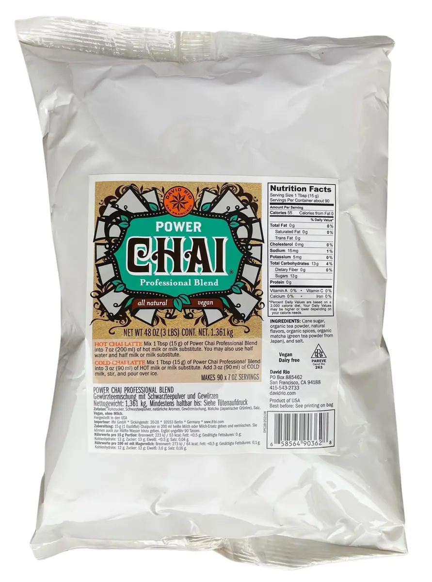 David Rio Power Chai with Matcha 48 Ounce Pack of 4 | Vegan Dairy-Free Craft Blend - view 3