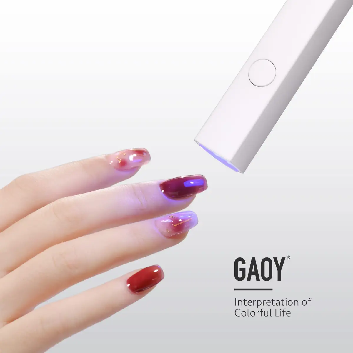 GAOY Handheld UV LED Nail Lamp for Gel Nails, Cordless Rechargeable 1.48 inch (3.76 cm) White - view 7