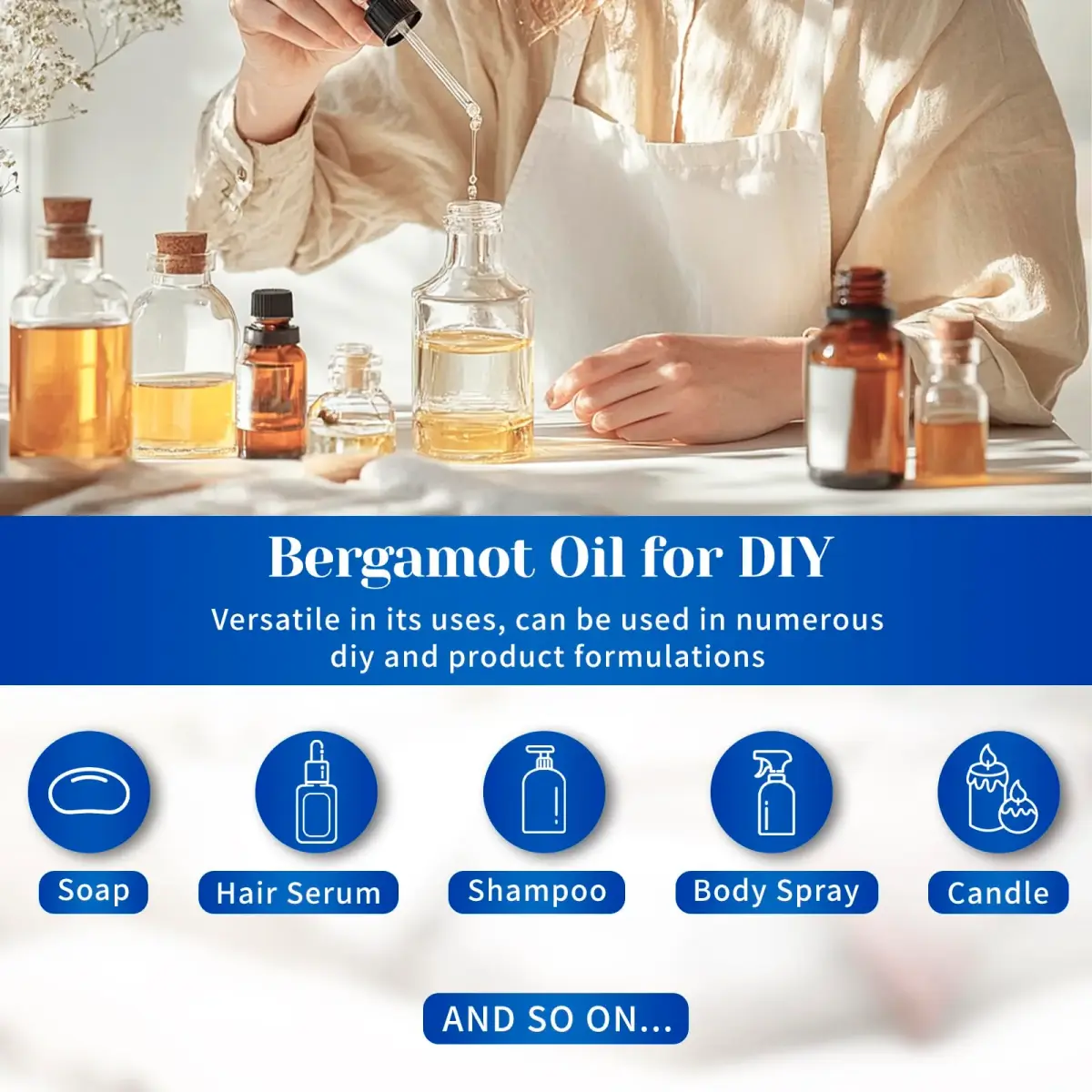 HIQILI Bergamot Essential Oil 16 Fl Oz (500ml) | Pure Italian Citrus for Diffuser, Skin, Hair & DIY - view 5