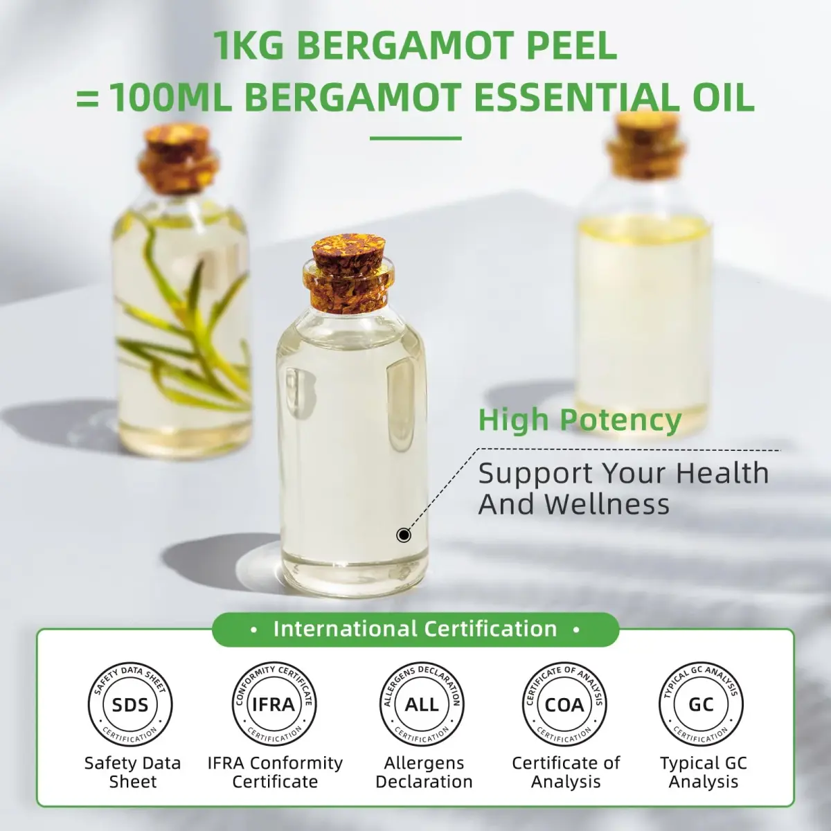 HIQILI Bergamot Essential Oil 16 Fl Oz (500ml) | Pure Italian Citrus for Diffuser, Skin, Hair & DIY - view 7