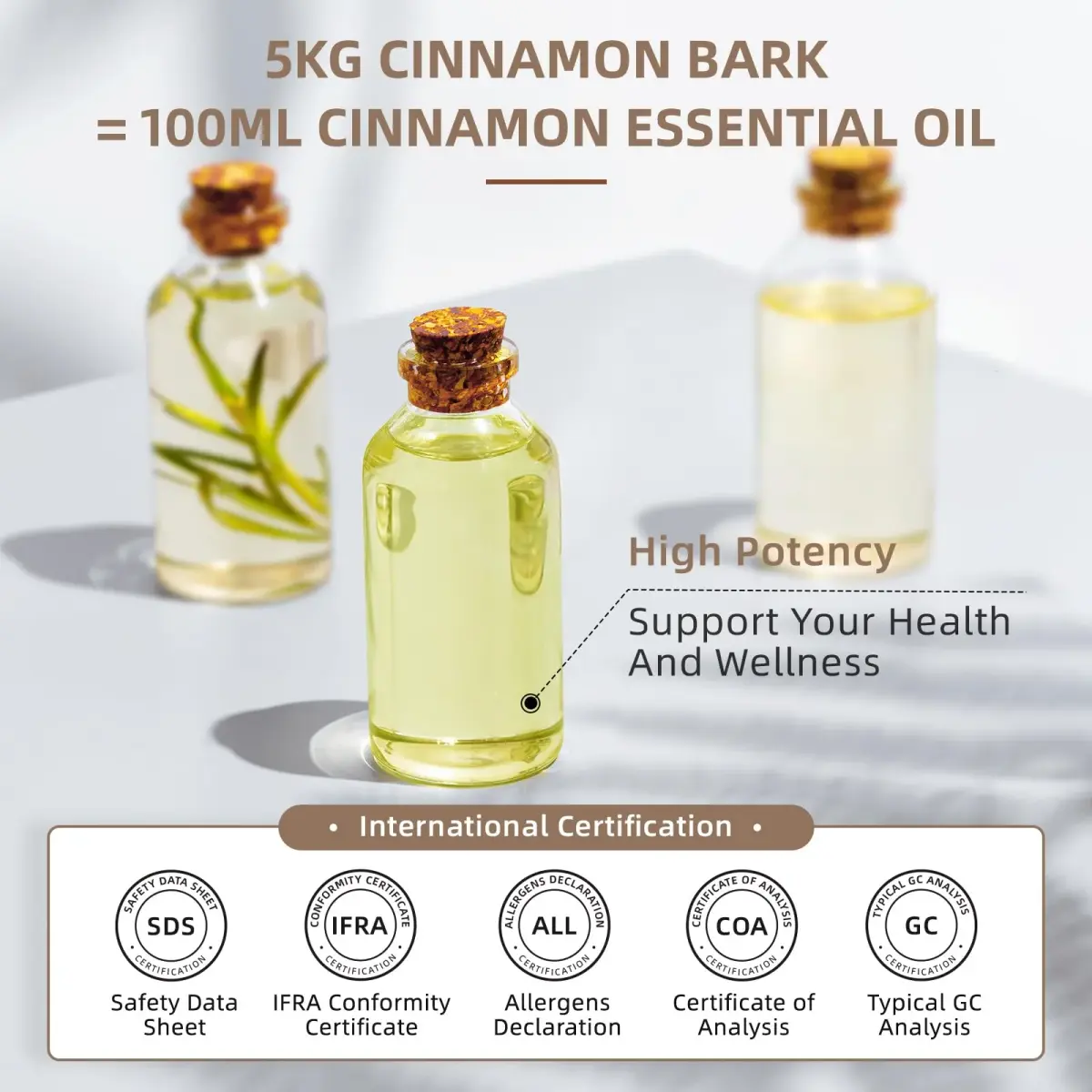 HIQILI Cinnamon Essential Oil for Candle, Spray & Diffuser, 500ml (16 Fl Oz) | Pure Bark Oil - view 4