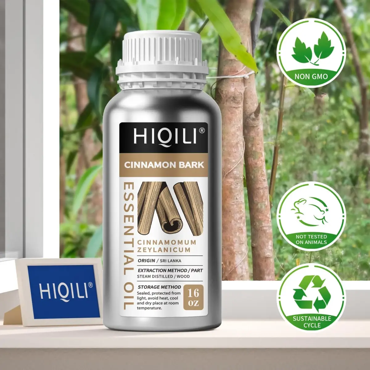 HIQILI Cinnamon Essential Oil for Candle, Spray & Diffuser, 500ml (16 Fl Oz) | Pure Bark Oil - view 6