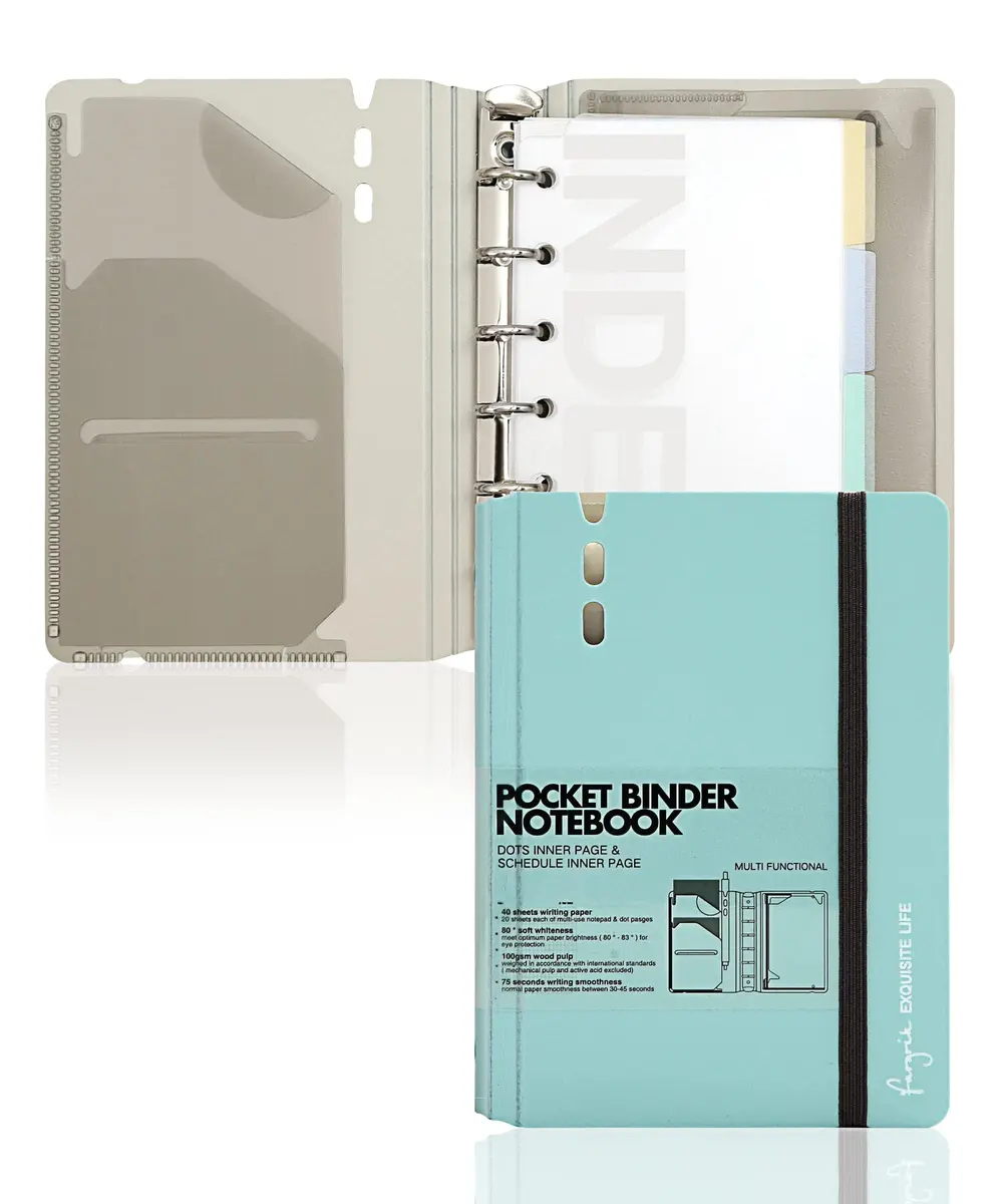 CAGIE A7 Binder 6 Ring Refillable Notebook with Dividers & Pockets | Office & School Supplies - main product image