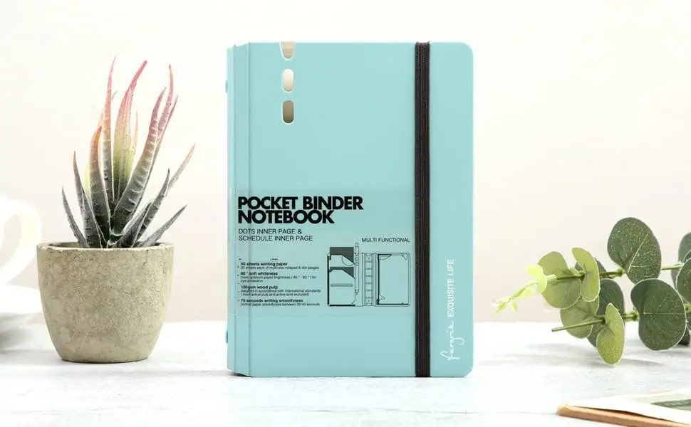 CAGIE A7 Binder 6 Ring Refillable Notebook with Dividers & Pockets | Office & School Supplies - view 11